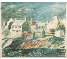 Jaques, Norman.C: Moelfre, Anglesey from the Sea (blue)
