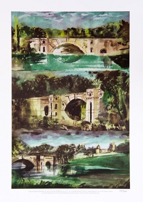 John Piper Blenheim Bridge Tryptych